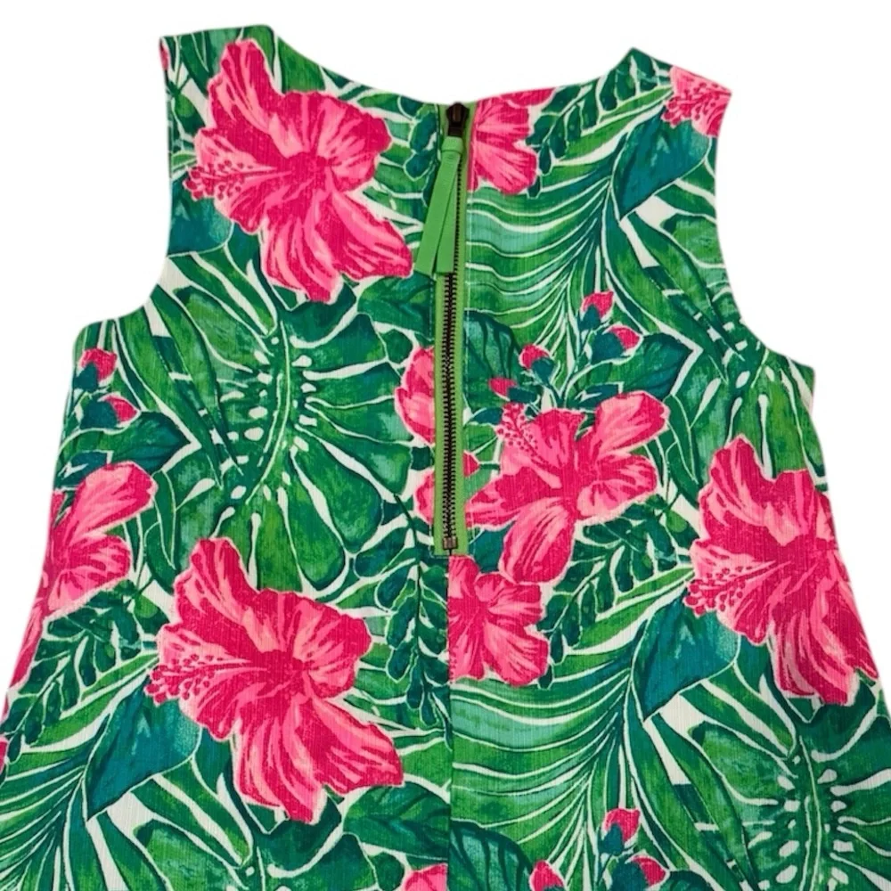 Tommy Bahama Toddler Girls Green & Pink Floral Print Sleeveless Dress 3T